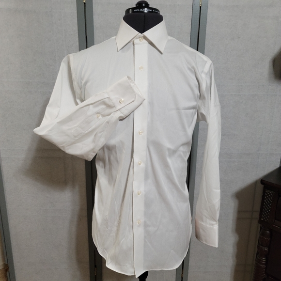 Lorenzo Uomo Perfect White Shirt, 15-1/2 32-33 - Picture 5 of 7